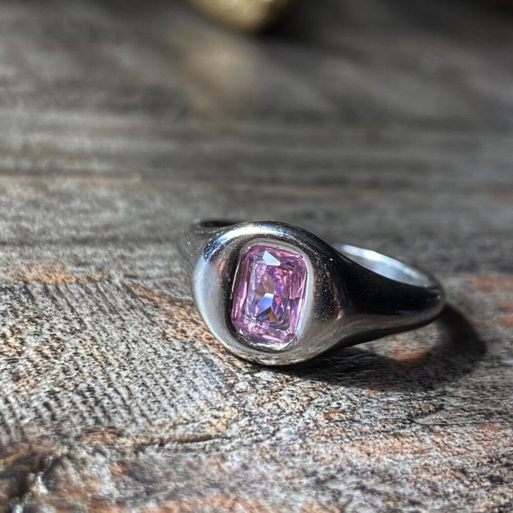 New Pink Gemstone Statement Ring - image 3